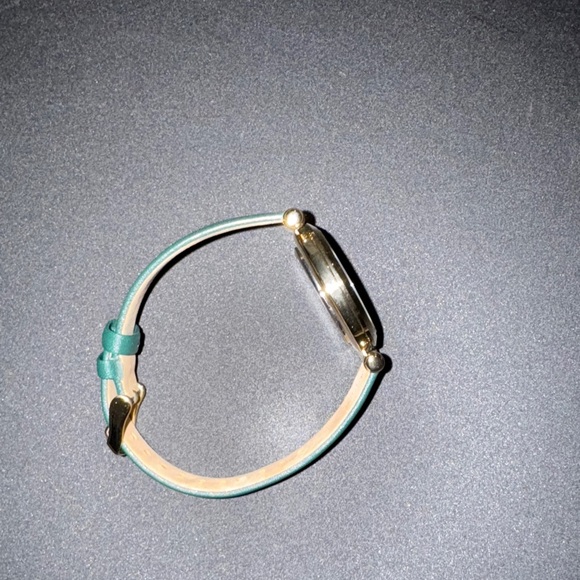 Fossil Teal Leather Strap Watch with Gold Accents - Picture 8 of 10